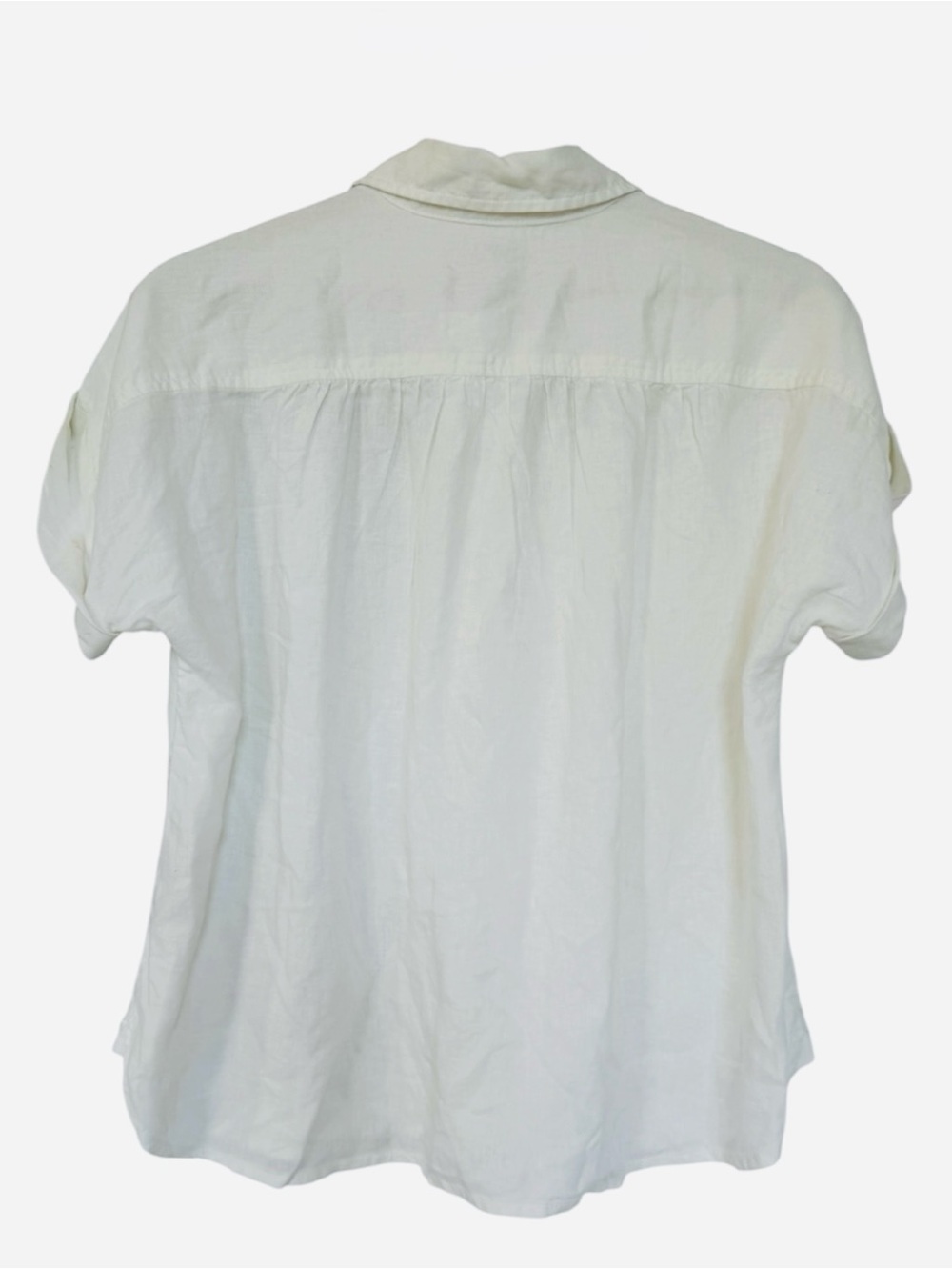Faherty Breeze Shirt White Linen Blend Button Down I Size XS - Picture 3 of 6